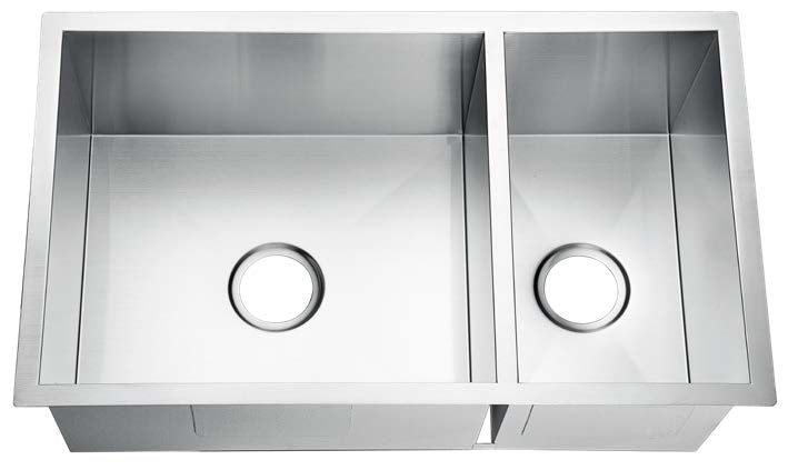 Sierra Series 32" x 19" Stainless Steel Double Bowl Under Mount Sink