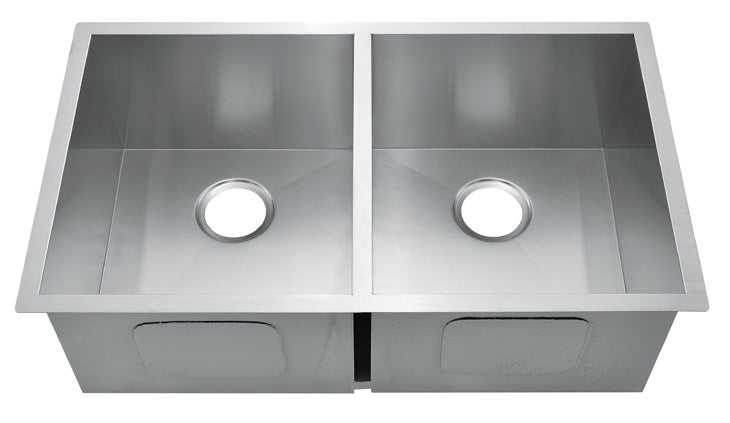 Sierra Series 32" x 19" Stainless Steel Double Bowl Under Mount Sink