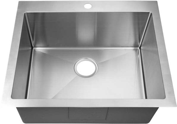 Teton Series 25" x 22" Stainless Steel Dual Mount Sink